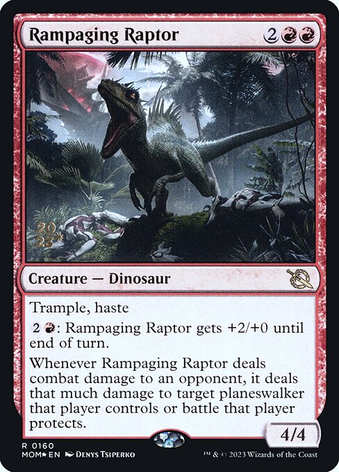 Rampaging Raptor (March of the Machine Promos #160s)