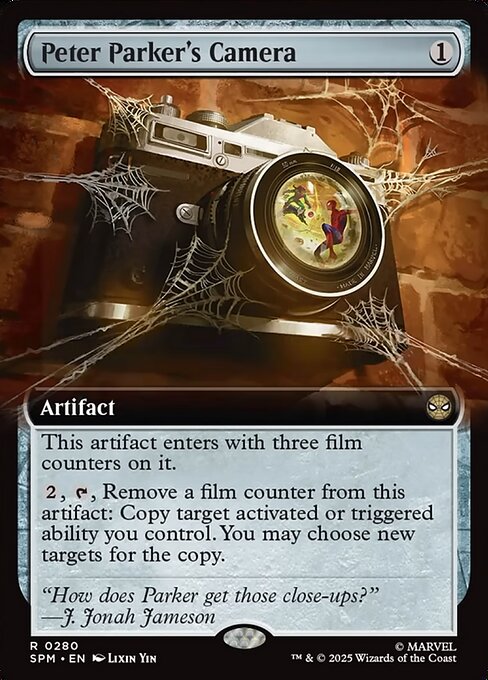 Peter Parker's Camera magic the gathering card art