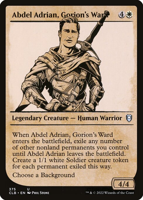 Abdel Adrian, Gorion's Ward (Commander Legends: Battle for Baldur's Gate #375)
