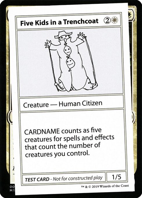 Five Kids in a Trenchcoat (Mystery Booster Playtest Cards 2021 #5)