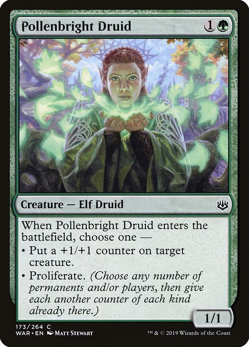 Pollenbright Druid (War of the Spark #173)