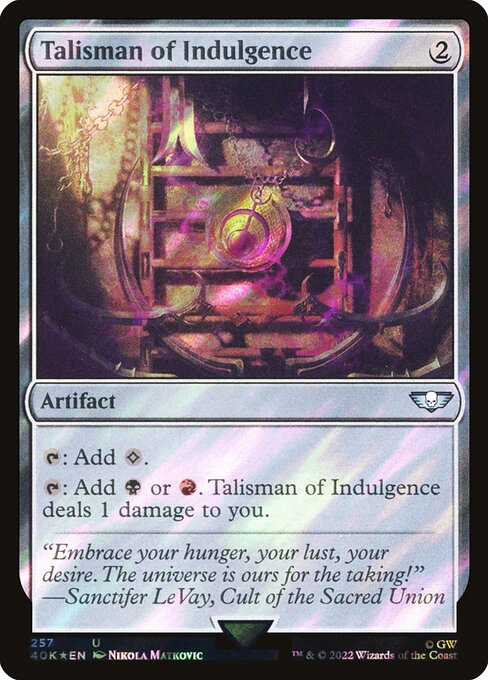 Talisman of Indulgence (Warhammer 40,000 Commander #257★)