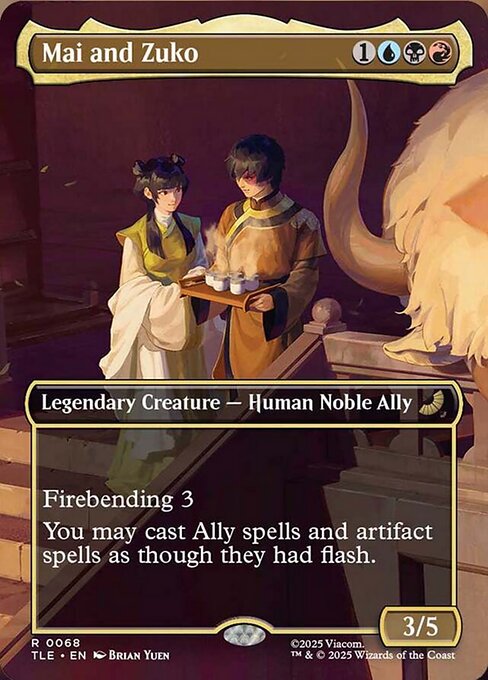 Mai and Zuko magic the gathering card art