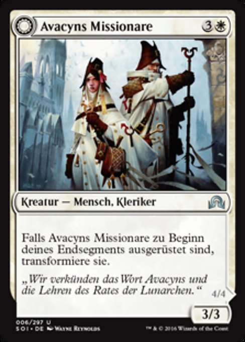 Avacynian Missionaries // Lunarch Inquisitors (Shadows over Innistrad #6)