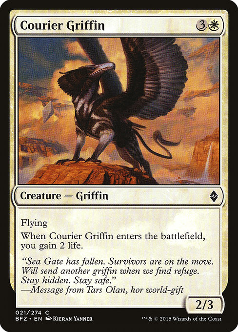 Courier Griffin (Battle for Zendikar #21)