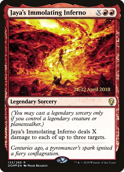 Jaya's Immolating Inferno (Dominaria Promos #133s)