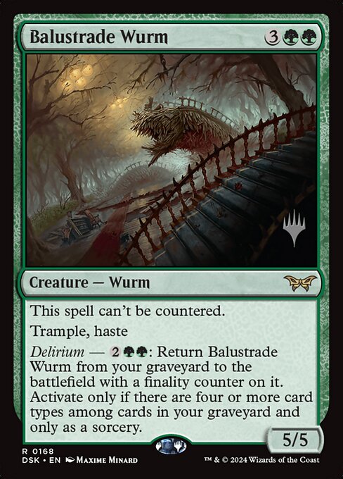 Balustrade Wurm (Duskmourn: House of Horror Promos #168p)