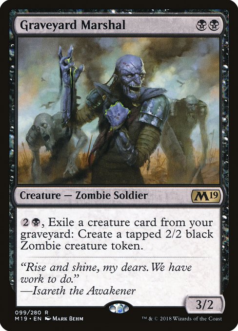 Graveyard Marshal (Core Set 2019 #99)