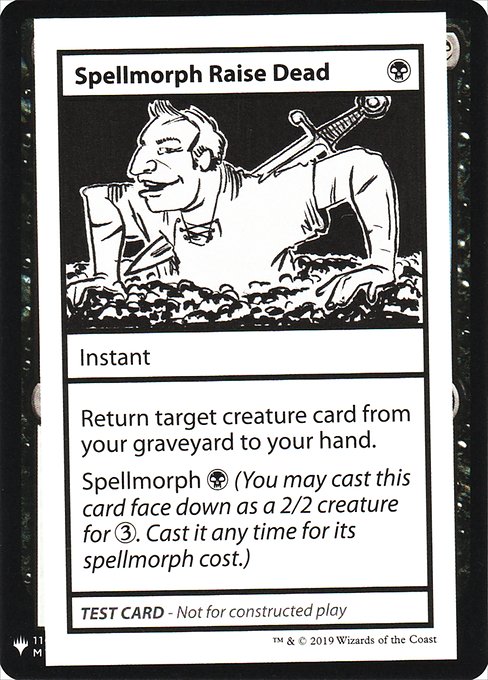 Spellmorph Raise Dead (Mystery Booster Playtest Cards 2019 #46)