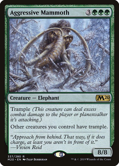 Aggressive Mammoth (Core Set 2020 #337)