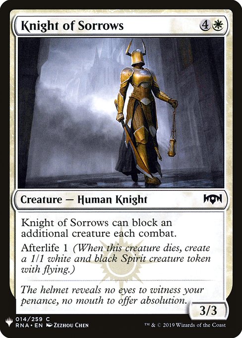 Knight of Sorrows (Mystery Booster #148)