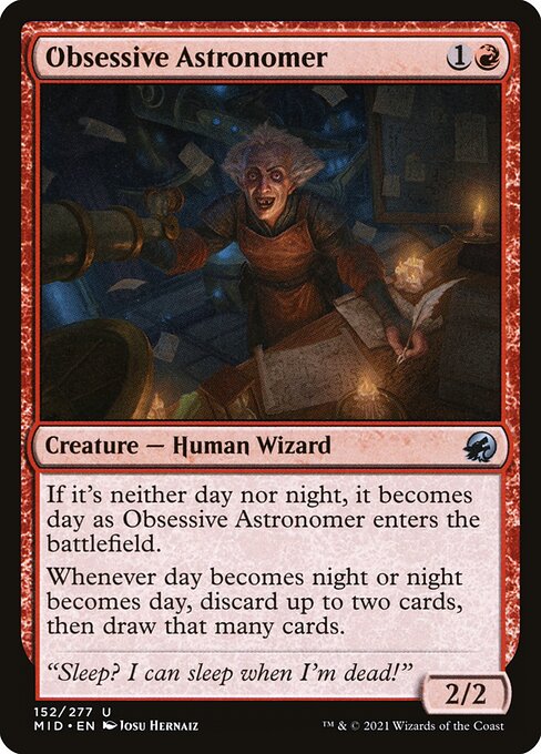 Obsessive Astronomer (Innistrad: Midnight Hunt #152)