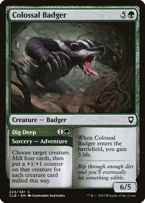 Colossal Badger // Dig Deep card image