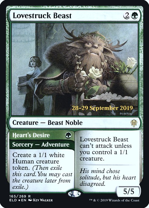 Lovestruck Beast // Heart's Desire (Throne of Eldraine Promos #165s)