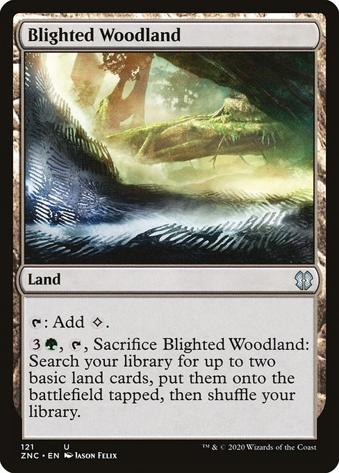 Blighted Woodland (Zendikar Rising Commander #121)