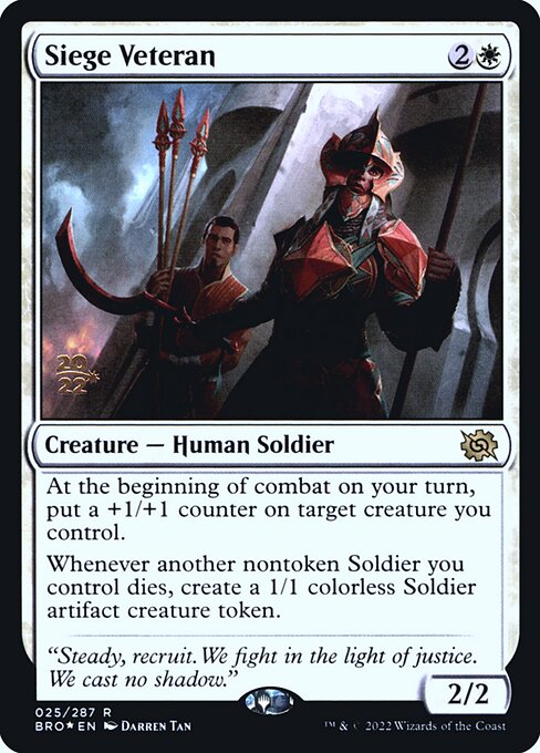 Siege Veteran (The Brothers' War Promos #25s)