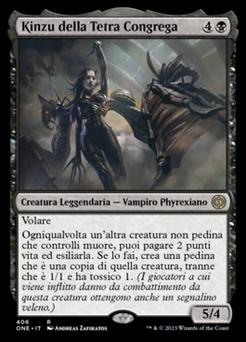 Kinzu of the Bleak Coven (Phyrexia: All Will Be One #406)