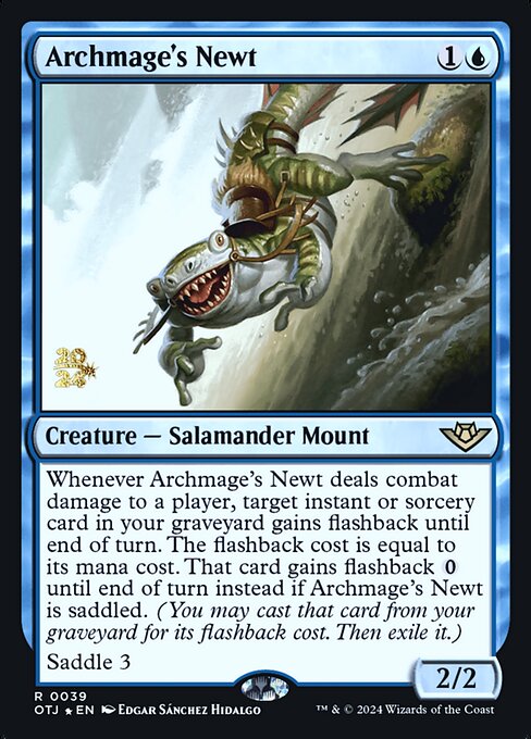Archmage's Newt (Outlaws of Thunder Junction Promos #39s)