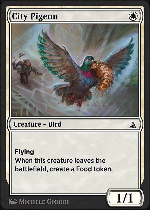 City Pigeon magic the gathering card art