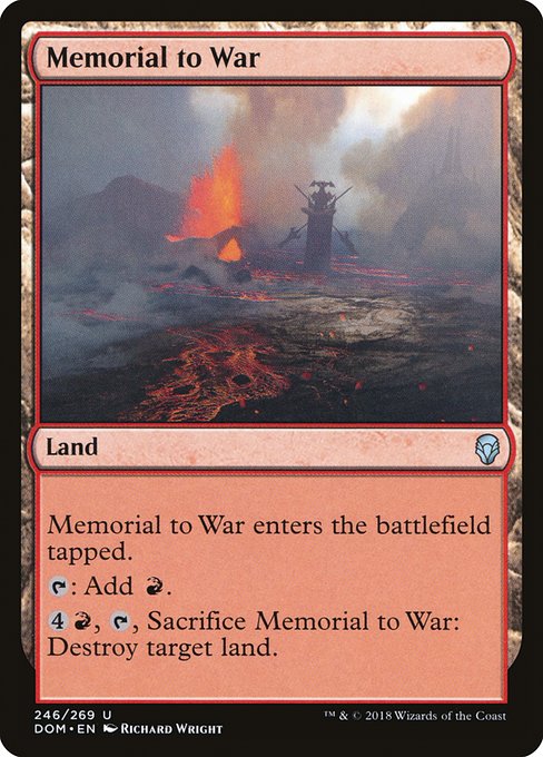 Memorial to War card image