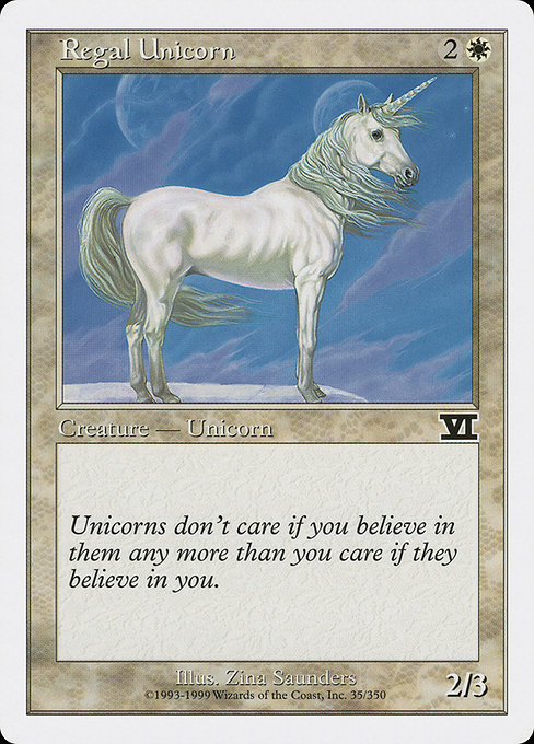 Regal Unicorn (Classic Sixth Edition #35)