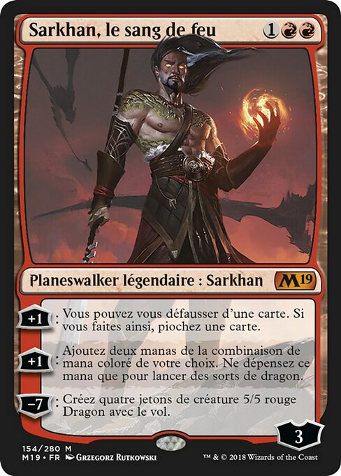 Sarkhan, Fireblood (Core Set 2019 #154)
