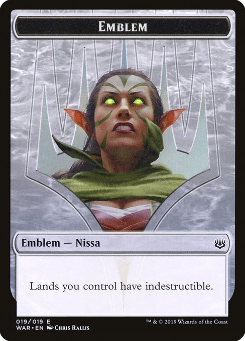Nissa, Who Shakes the World Emblem (War of the Spark Tokens #19)