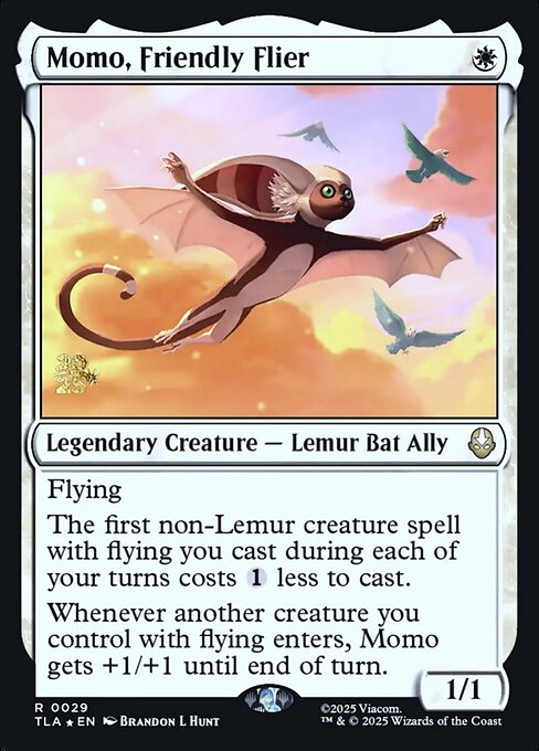 Momo, Friendly Flier magic the gathering card art