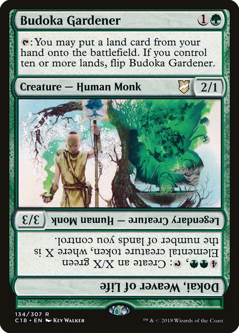 Budoka Gardener // Dokai, Weaver of Life (Commander 2018 #134)