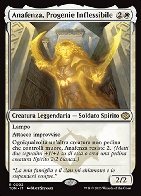 Anafenza, Progenie Inflessibile