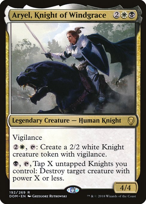 Aryel, Knight of Windgrace card image