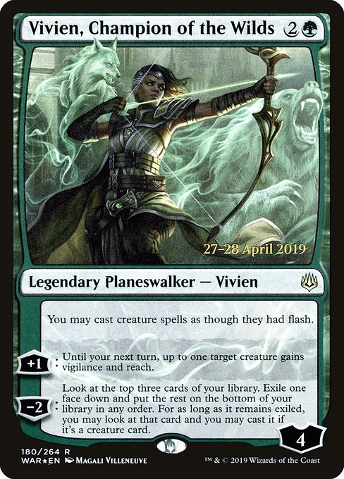 Vivien, Champion of the Wilds (War of the Spark Promos #180s)
