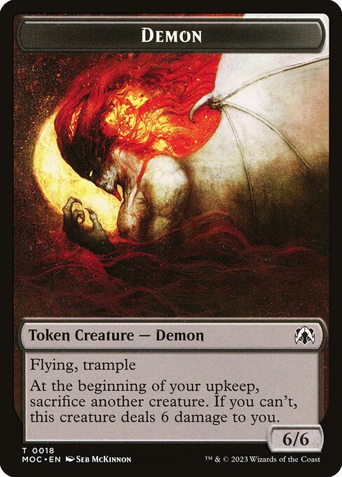 Demon (March of the Machine Commander Tokens #18)