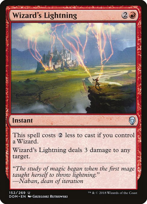 Wizard's Lightning card image