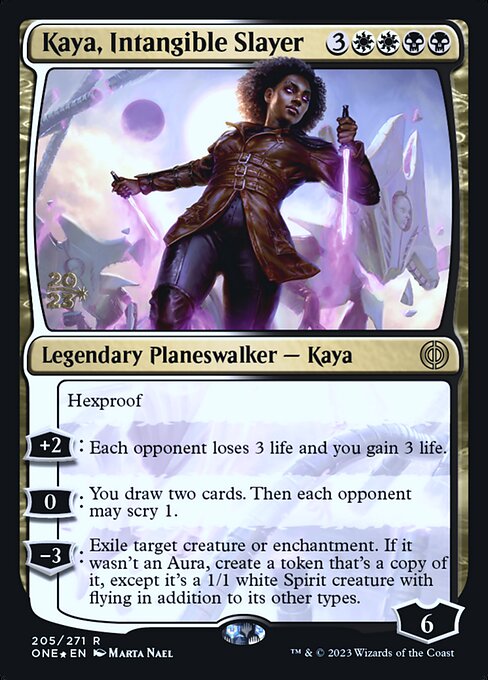 Kaya, Intangible Slayer (Phyrexia: All Will Be One Promos #205s)