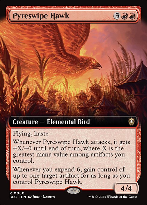 Pyreswipe Hawk (Bloomburrow Commander #60)