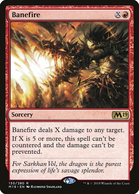 Banefire (Core Set 2019 #130)