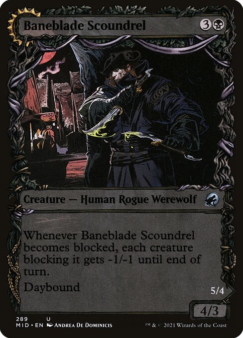 Baneblade Scoundrel // Baneclaw Marauder (Innistrad: Midnight Hunt #289)