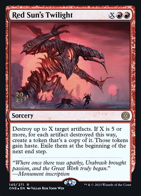 Red Sun's Twilight (Phyrexia: All Will Be One Promos #145s)