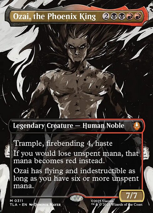 Ozai, the Phoenix King magic the gathering card art