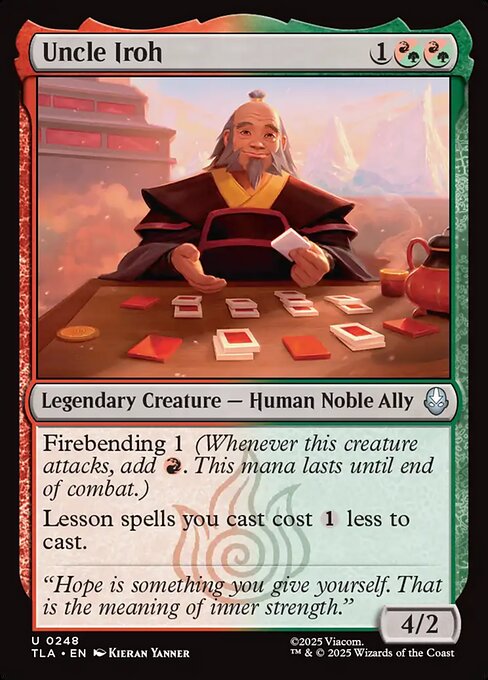 Uncle Iroh magic the gathering card art