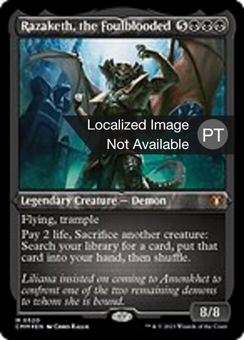 Razaketh, the Foulblooded - Commander Masters Magic: The Gathering Card - Legendary Creature — Demon by Chris Rallis