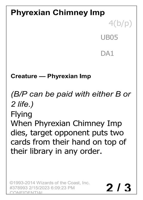 Phyrexian Chimney Imp (Unknown Event #UB05)