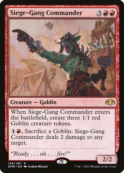 Siege-Gang Commander (Dominaria Remastered #136)