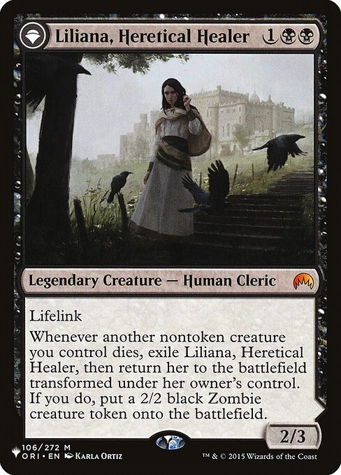 Liliana, Heretical Healer // Liliana, Defiant Necromancer (The List #ORI-106)