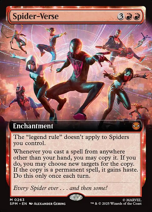 Spider-Verse magic the gathering card art