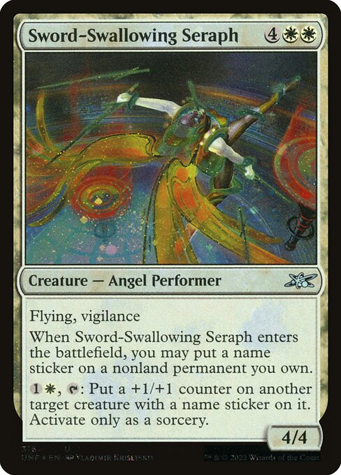 Sword-Swallowing Seraph (Unfinity #316)