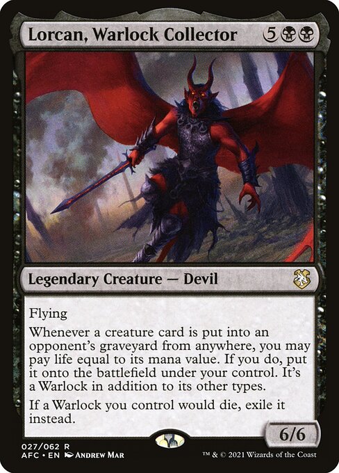 Lorcan, Warlock Collector card image