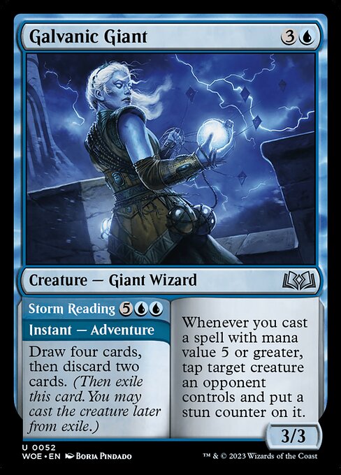 Galvanic Giant // Storm Reading card image