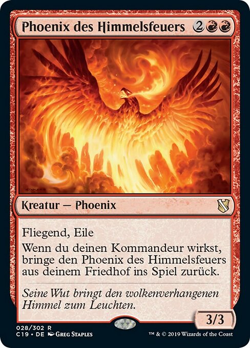 Skyfire Phoenix (Commander 2019 #28)